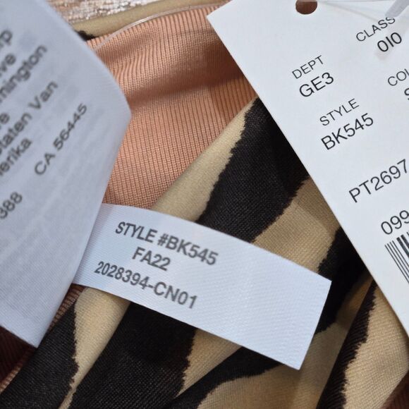 J. Crew High Waisted Bikini Bottom Womens Size S Brown Zebra Stripe New BK545 - Picture 6 of 6